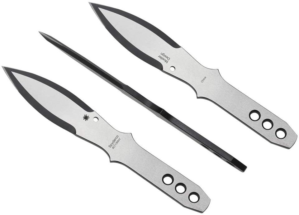 spyderco spyderthrowers knife set