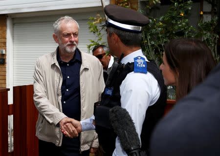 Britain's opposition Labour Party leader Jeremy Corbyn leaves his home in London, Britain June 26, 2016. REUTERS/Peter Nicholls