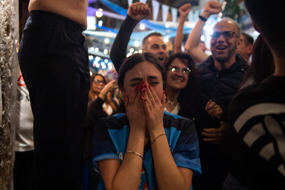 Napoli fans came out to support their team in a major way after its first Serie A title in 33 years. (Photo by Ivan Romano/Getty Images)