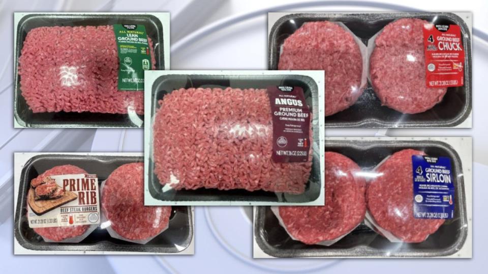 <div>Walmart ground beef recall sample products via USDA.</div> <strong>(USDA)</strong>