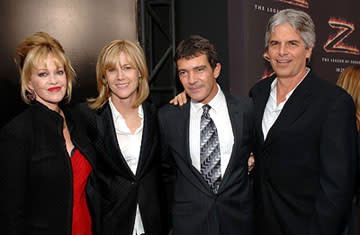 Melanie Griffith , Laurie MacDonald , Antonio Banderas and Walter F. Parkes at the LA premiere of Columbia Pictures' The Legend of Zorro