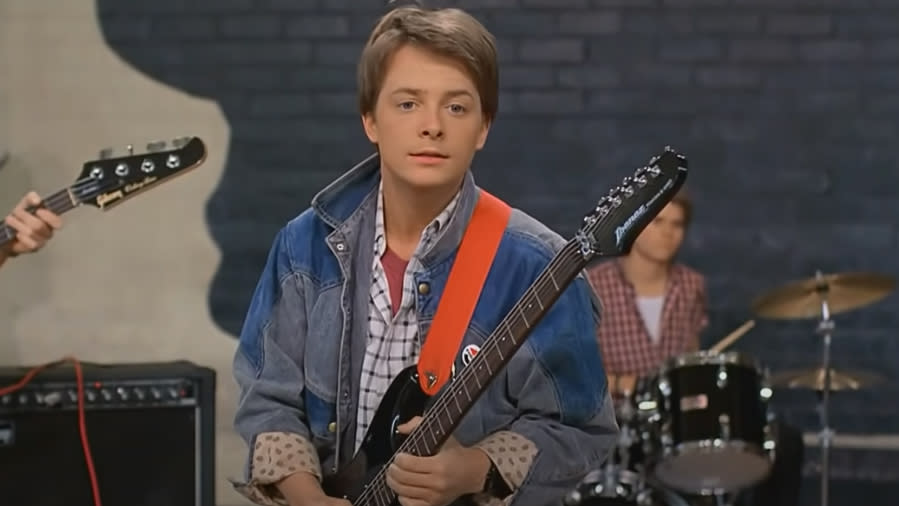  Michael J Fox in 1985 film Back To The Future . 