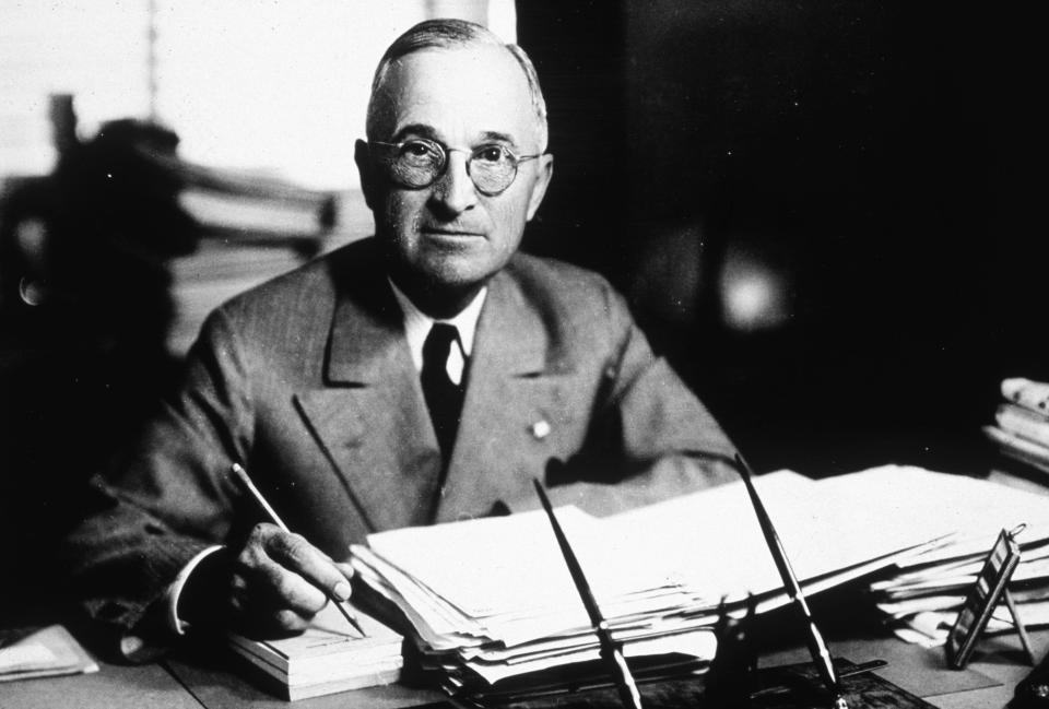 President Harry Truman in 1945.