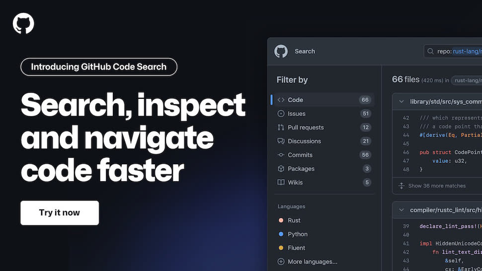  GitHub Code Search redesign 