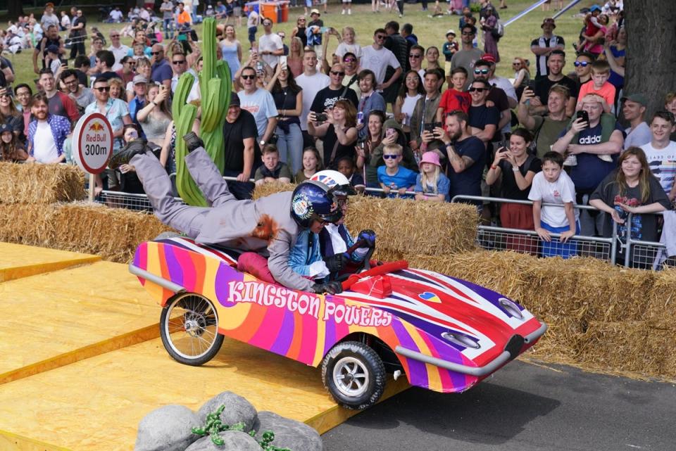 Around 70 teams of amateur drivers took part (Jonathan Brady/PA) (PA Wire)