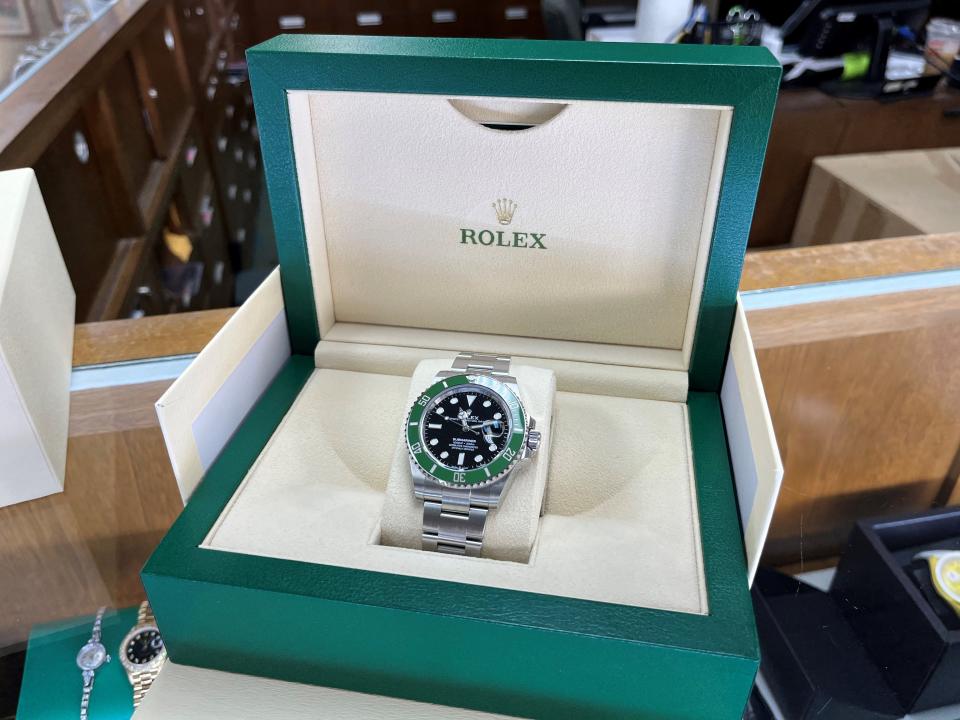 This Rolex watch is photographed at Estate House at 8373 Kingston Pike on Sept. 7, 2023. The business − which buys and sells watches, jewelry and coins and offers estate services − is scheduled to open a new location at 5002 Kingston PIke in October.