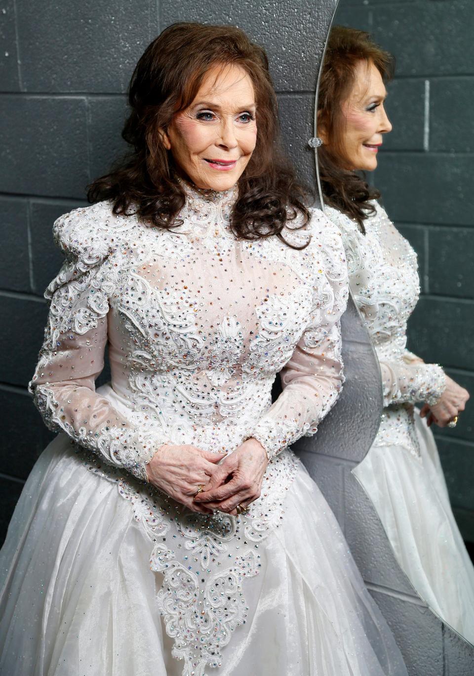 Loretta Lynn in Nashville, Tenn., on Feb. 10, 2016. Lynn, the Kentucky coal miner’s daughter who became a pillar of country music, died Oct. 4 at her home in Hurricane Mills, Tenn. She was 90.