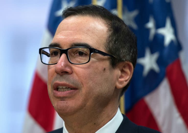 US Treasury Secretary Steve Mnuchin, seen here in a file photo, confirms that the United States and China had agreed to drop mutual threats of tariffs, easing fears of a damaging trade war