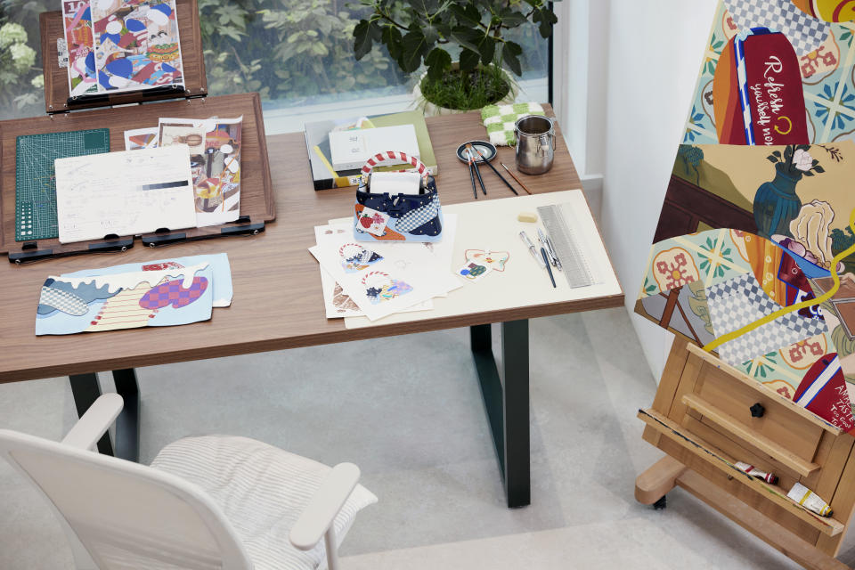Ziping Wang's Artycapucines design at her studio