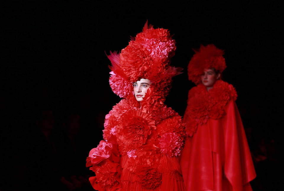 Models on catwalk in Tokyo