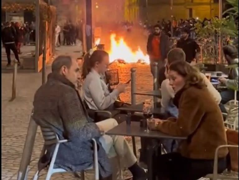 Una imagen viralizada de las protestas en Francia