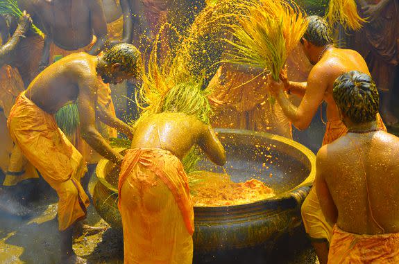 Turmeric also has a religious connotation and has been used for centuries in India as a purification agent.