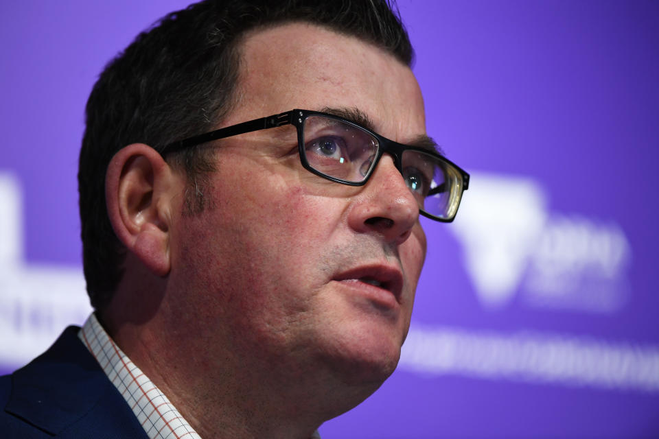 Premier Daniel Andrews announced the grim record total on Friday. Source: AAP