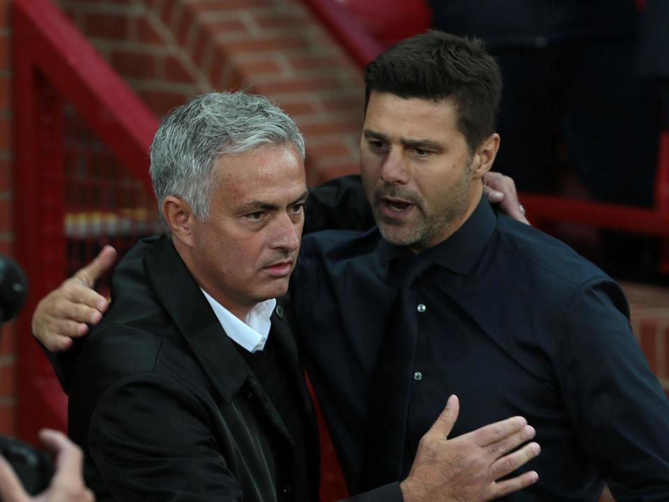 Jose Mourinho and Mauricio Pochettino: Manchester United via Getty Imag