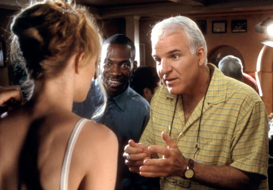 <a href="http://movies.yahoo.com/movie/bowfinger/" data-ylk="slk:BOWFINGER;elm:context_link;itc:0;sec:content-canvas" class="link ">BOWFINGER </a>(1999) <br>Directed by: Frank Oz <br>Starring: Steve Martin and Eddie Murphy <br><br>Steve Martin is Bobby Bowfinger, a hack producer who sets out to make his movie masterpiece with no budget, a ragtag crew, and a crazy plan. Eddie Murphy -- giving arguably his best comedic performance(s) of the last 20 years -- is the star who doesn't know he's in the movie. It's smart satire that skewers Hollywood, filmmaking, and the cult of celebrity (with a hilarious, thinly veiled swipe at Scientology), but at its heart, “Bowfinger” is a sweet tale of underdogs, misfits, and impossible dreams. --Philip Yu