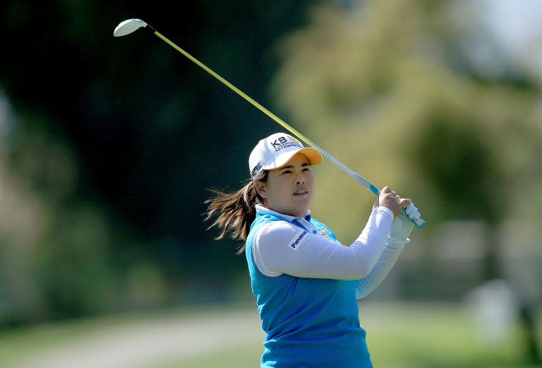 Park In-Bee of South Korea, seen in action during the pro-am for the ANA Inspiration, on the Dinah Shore Tournament Course, at Mission Hills Country Club in Rancho Mirage, California, on April 1, 2015