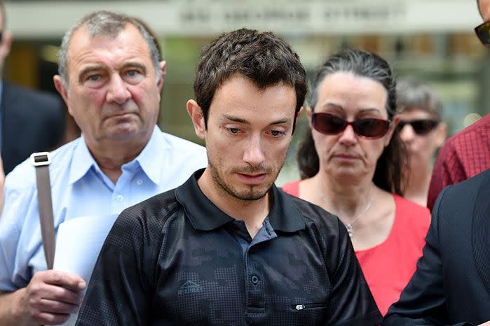 Lionel Collombet, the brother of murdered French student Sophie Collombet after the sentencing. Image: AAP