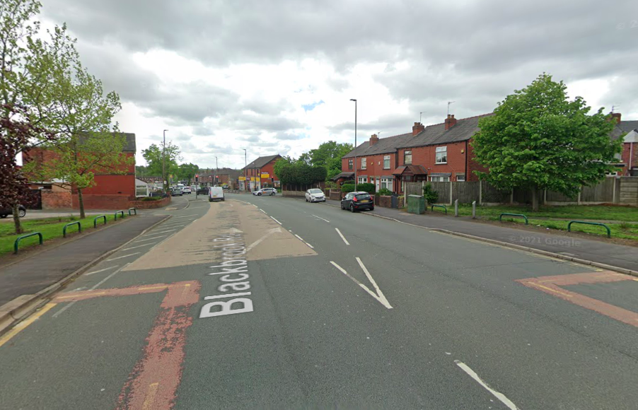 Brandon Turton crashed into Courtney Ellis on Blackbrook Road in St Helens, Merseyside. (Google)