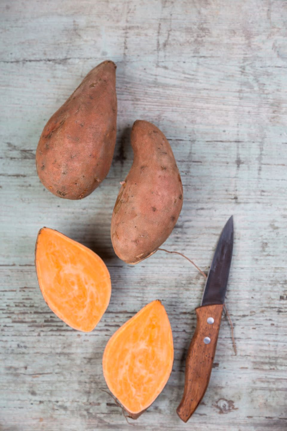 <p>If you're still reaching for the white variety, you're missing out on loads of nutrition — and flavor. Sweet potato is packed with vitamins A and C and <a href="https://www.redbookmag.com/food-recipes/g2813/fiber-foods/" rel="nofollow noopener" target="_blank" data-ylk="slk:fiber;elm:context_link;itc:0;sec:content-canvas" class="link ">fiber</a>, not to mention it's a great source of glutathione, an antioxidant that <a href="https://www.ncbi.nlm.nih.gov/pubmed/14988435" rel="nofollow noopener" target="_blank" data-ylk="slk:research has shown;elm:context_link;itc:0;sec:content-canvas" class="link ">research has shown</a> can help protect cells that <a href="https://www.redbookmag.com/body/health-fitness/g4478/energy-boost-tips/" rel="nofollow noopener" target="_blank" data-ylk="slk:produce energy;elm:context_link;itc:0;sec:content-canvas" class="link ">produce energy</a> you so desperately need. </p>