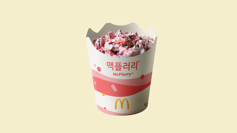 A Korean Strawberry Oreo McFlurry