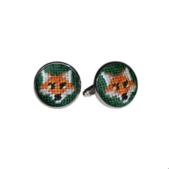 Fox Needlepoint Cufflinks