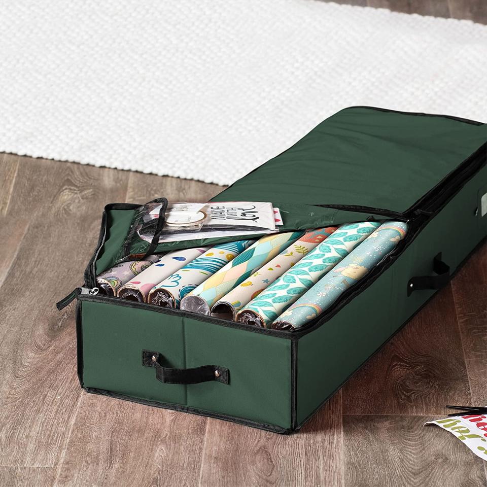 Zober Wrapping Paper Storage- Premium Gift Wrap Organizer. Image via Amazon.