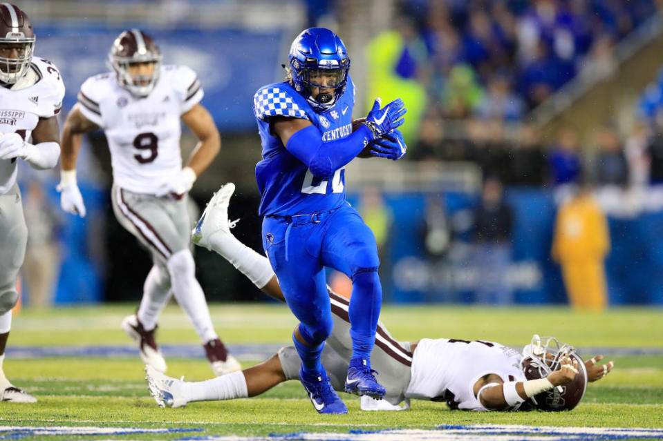 Kentucky flattened Mississippi State, but celebrated a bit too much. (Getty)