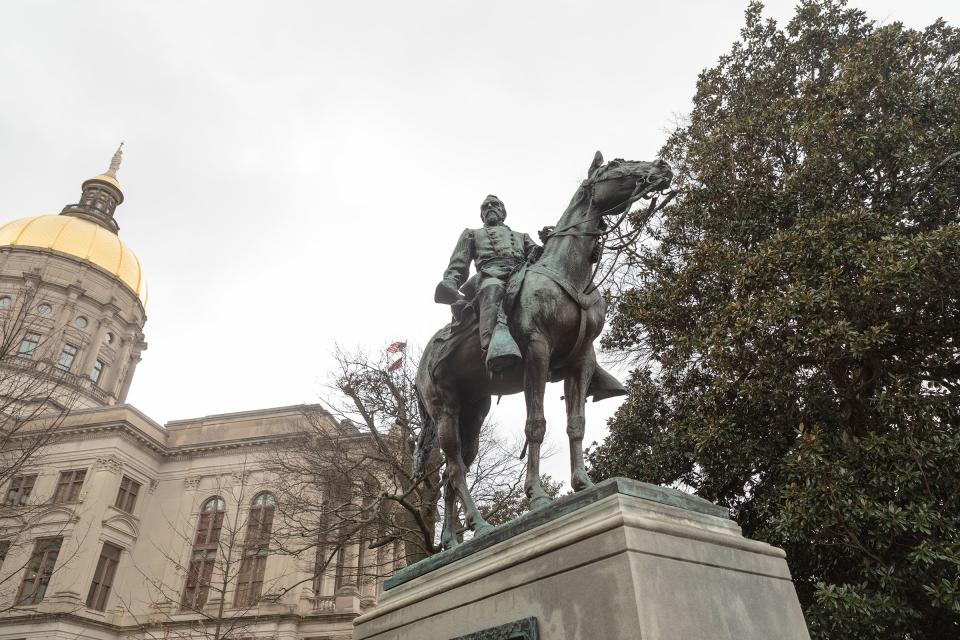 The John Brown Gordon statue at the Georgia Capitol is one of several that stand at capitol.