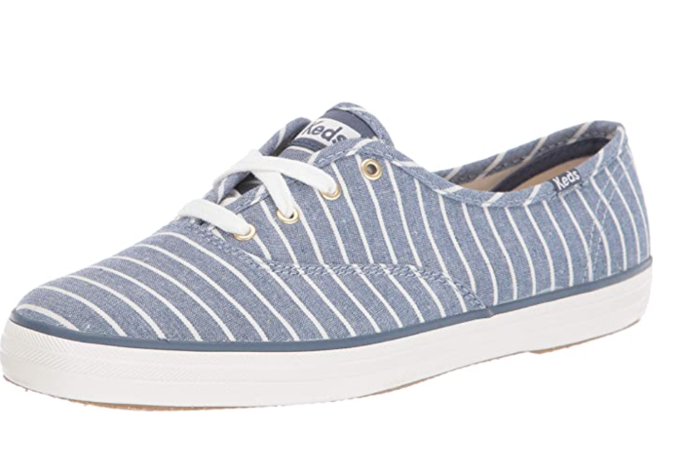 Keds Womens Champion Breton Stripe Fashion Sneakers. Image via Amazon.