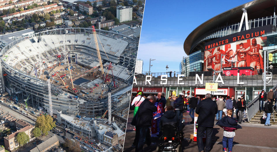 New surroundings: Both north London clubs will soon have state of the art stadiums.