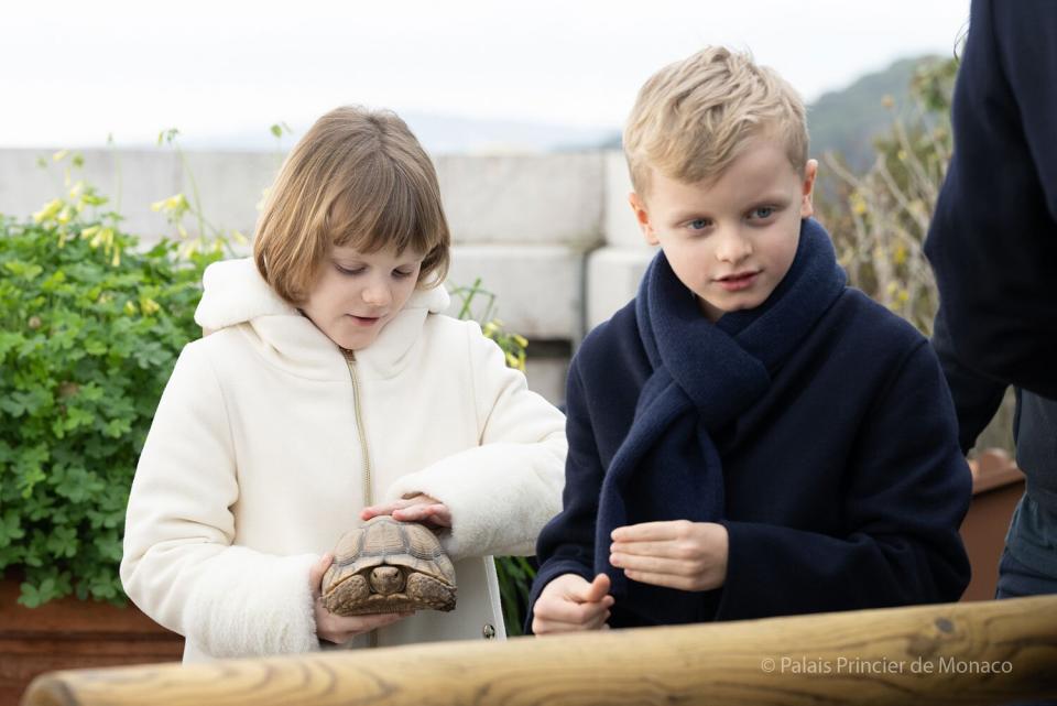 Princess Charlene with her twins