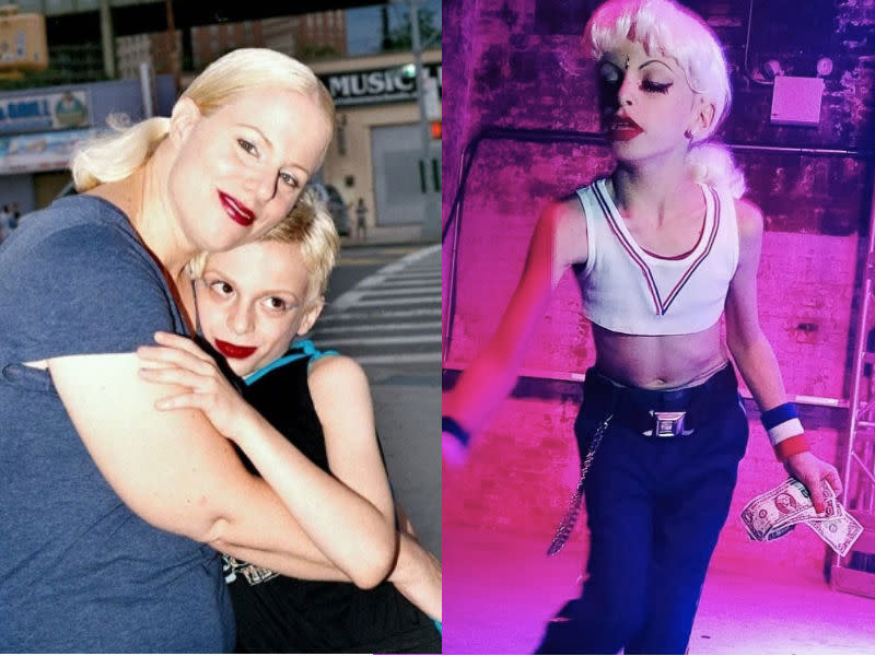 The parents of 11-year-old drag kid Desmond Napoles (seen with his mother, at left) were recently investigated by child protective authorities in New York City. (Photos: Instagram)