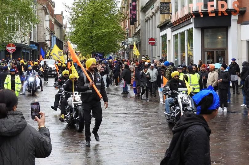 View of Leicester's Vaisakhi parade