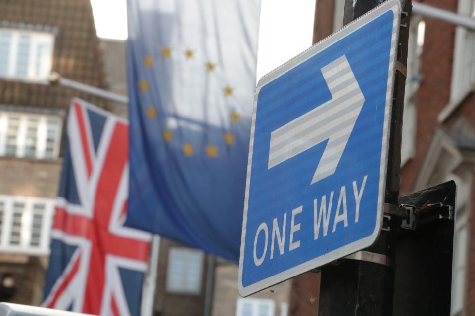 A ‘no-deal’ Brexit will lead only one way, to a poorer Britain, a US think-tank says (DANIEL LEAL-OLIVAS/AFP/Getty Images)