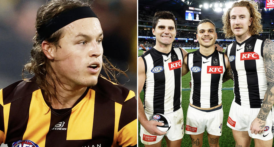 Jack Ginnivan at Hawthorn and Lachie Schultz at Collingwood.