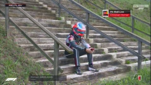 Romain Grosjean is out of the Spanish GP - Credit: SKY SPORTS F1