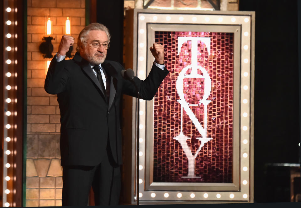 Robert De Niro criticized President Donald Trump during the 72nd Annual Tony Awards in New York.&nbsp; (Photo: Kevin Mazur via Getty Images)