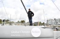 "The objective is to arrive safe and sound in New York," said German round-the-world sailor Boris Herrmann, one of the yacht's two skippers