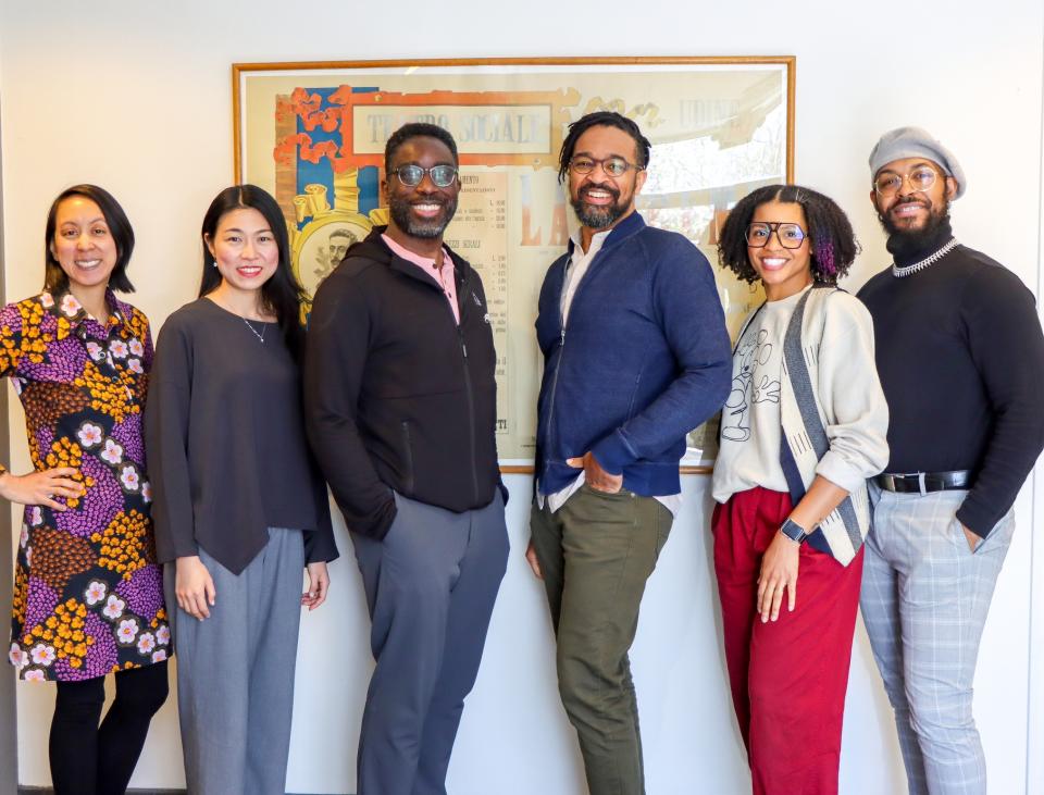 L to R: Melisa Tien, Meilina Tsui, Tim Amukele, Jarrod Lee, Alicia Revé Like, and Concert Black. Photo © Macy White/OTSL.