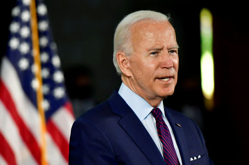 FILE PHOTO: U.S. Democratic presidential candidate Joe Biden holds campaign event in Lancaster, Pennsylvania