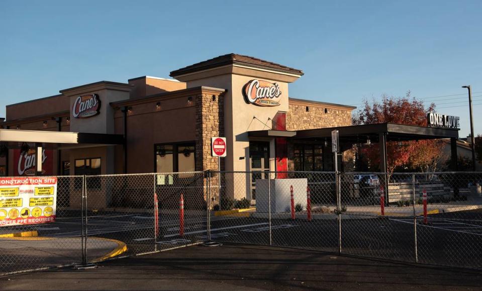 Raising Cane’s restaurant on Pelandale Ave in Modesto, Calif., Wednesday, Nov. 23, 2022.