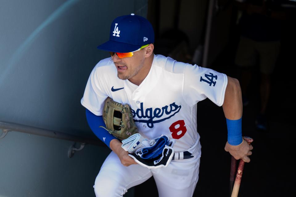 Utilityman Kiké Hernández spent seven seasons with the Dodgers, winning a World Series ring on his way out in 2020, before returning to L.A. in a trade last week with the Red Sox.