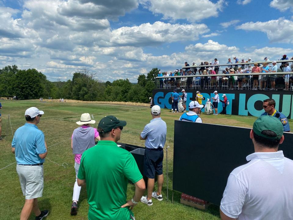 The first tee during the final round of LIV Bedminster.