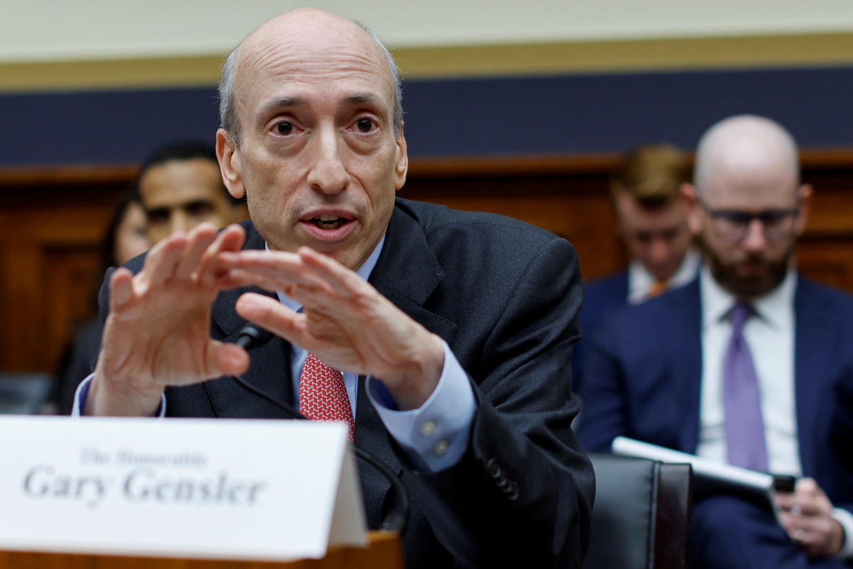 U.S. Securities and Exchange Commission (SEC) Chairman Gary Gensler testifies before a House Financial Services Committee oversight hearing on Capitol Hill in Washington, U.S. September 27, 2023.  REUTERS/Jonathan Ernst
