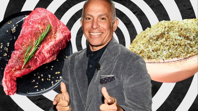 Geoffrey Zakarian with steak and celery salt