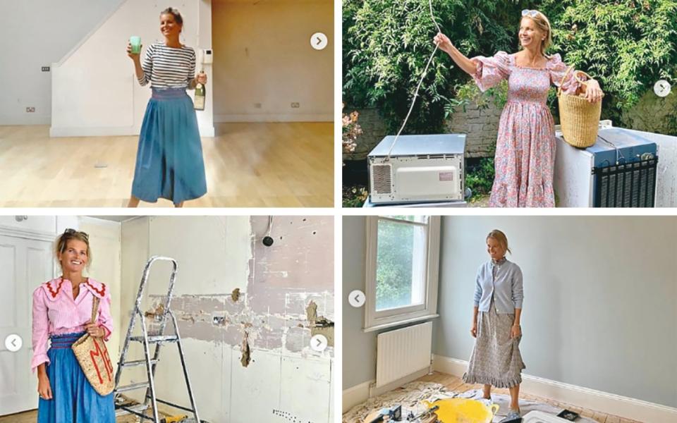 Tolstoy documented the move out of her Chelsea home and into a rented terraced house on Instagram - instagram: @alexandratolstoy