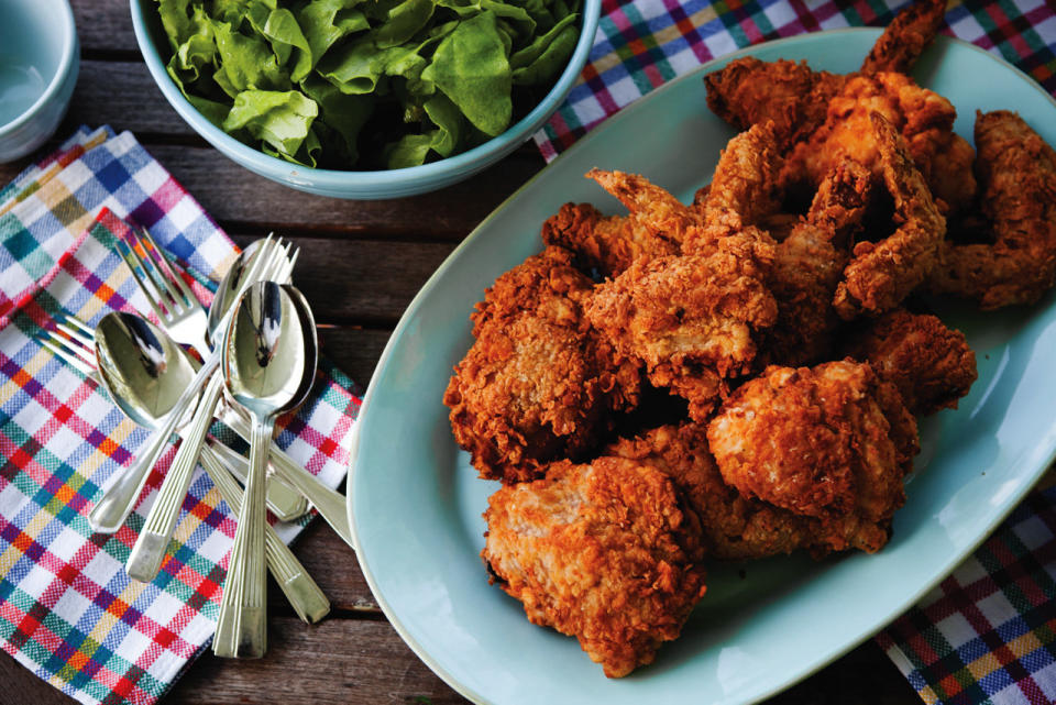 <strong>Get the <a href="http://www.huffingtonpost.com/2011/12/15/my-grandmothers-fried-ch_n_1151650.html" target="_blank">My Grandmother's Fried Chicken recipe</a></strong>