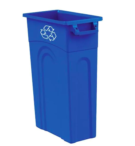 United Solutions 23-Gallon Blue Recycling Highboy Waste Container