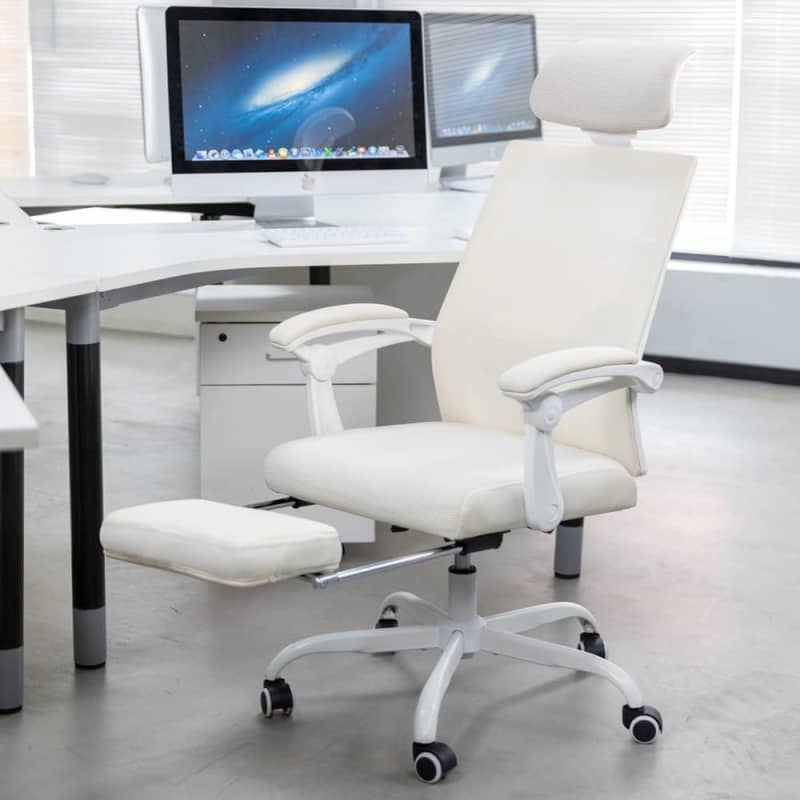 Qulomvs Ergonomic Office Chair with Footrest