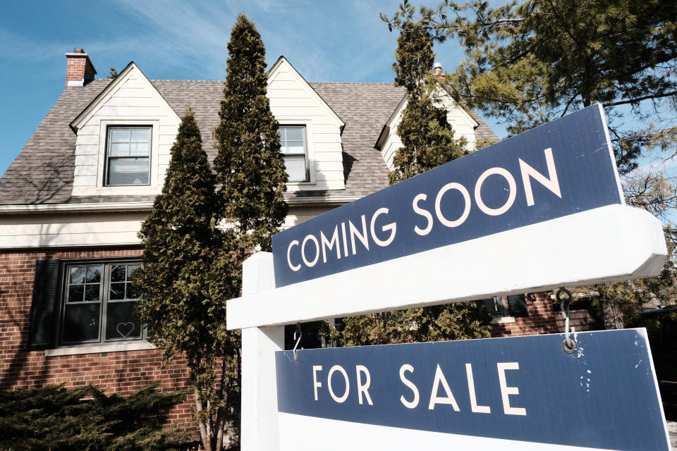 TORONTO ON-Feb 20. Bright red beach market homes and stock images even as the domestic market is down. (RJ Johnston/Toronto Star) (RJ Johnston/Toronto Star via Getty Images)